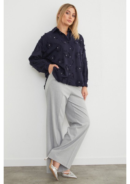 Taş Işlemeli Püsküllü Arkası Uzun Salaş Gömlek fiyatları