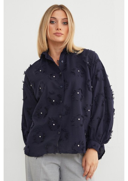 Taş Işlemeli Püsküllü Arkası Uzun Salaş Gömlek modelleri