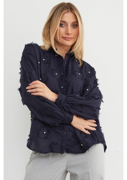 Taş Işlemeli Püsküllü Arkası Uzun Salaş Gömlek fırsatları