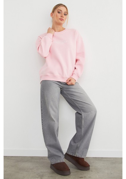 3 Iplik Manhattan Baskılı Bisiklet Yaka Sweatshirt fiyatları