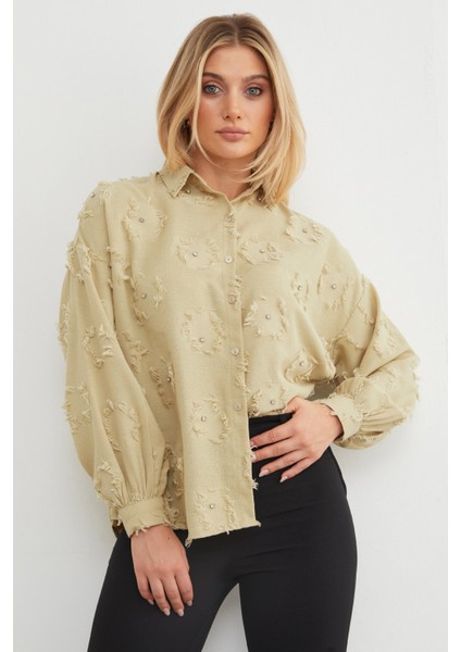 Taş Işlemeli Püsküllü Salaş Gömlek fiyatları