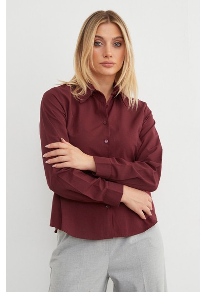 Basic Yanı Bağlama Detaylı Gömlek modelleri