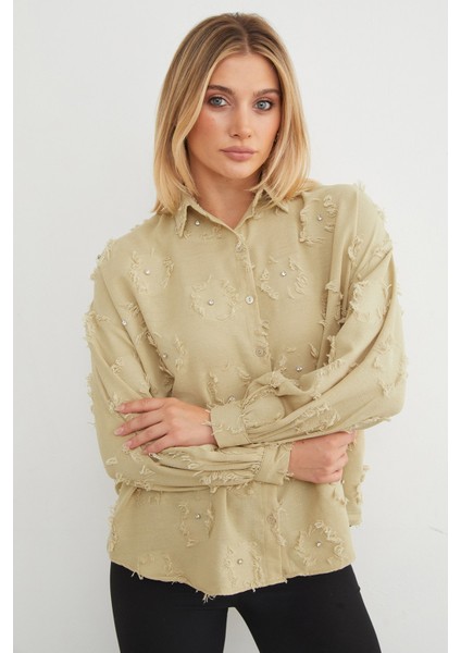 Taş Işlemeli Püsküllü Salaş Gömlek fırsatları