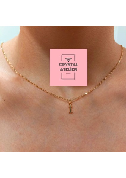 Altın Kaplama Üç Boyutlu Minimal I Harf Kolye – Kişiye Özel Baş Harf Kadın Kolye – Şık, Zarif ve Parlak Tasarım – Paslanmaz Çelik Gold Harf Kolye Hediye Seçeneği – 3 Boyutlu Harf Kolye