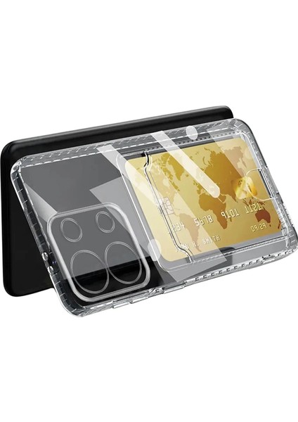 Xiaomi Redmi Note 13 4g Kılıf Kart Şeffaf Silikon - Şeffaf