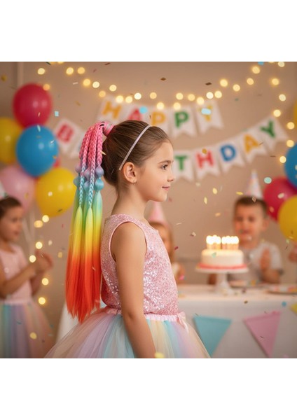 Bn ve Düz Salaş Örgülü Lastikli At Kuyruğu / ACM16