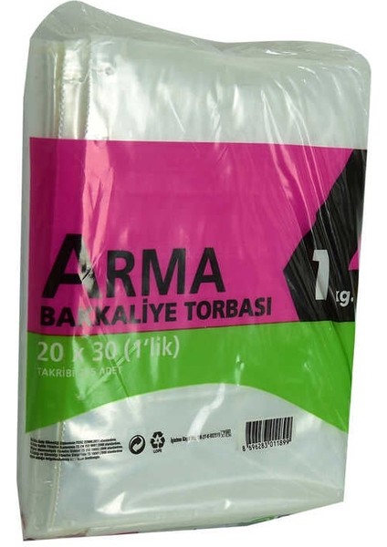 Naylon Torba Arma Şeffaf Bakkaliye Kuruyemiş Şeker Torbası 20X30 (1 Lik ) Takribi 265 Adet 1000 gr fiyatları
