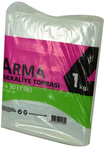 Naylon Torba Arma Şeffaf Bakkaliye Kuruyemiş Şeker Torbası 20X30 (1 Lik ) Takribi 265 Adet 1000 gr modelleri