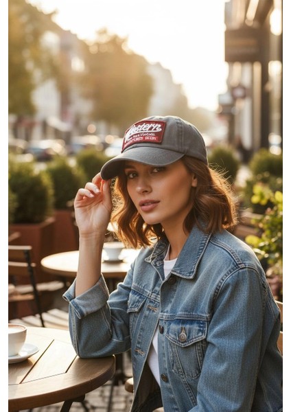Western Vintage Eskitme Gri Kep Şapka fırsatları