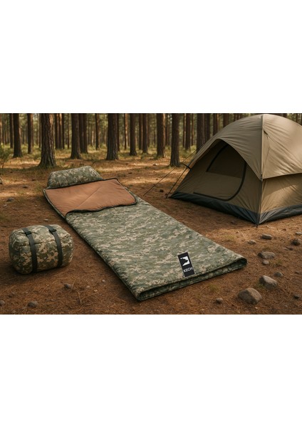 Askeri Kamuflaj Uyku Tulumu Suya Geçirmez (-35 Derece)