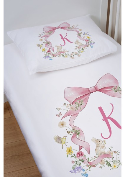 Organik Bebek Boy Lastikli Çarşaf Seti - Floral Serisi - K Harfi fiyatları