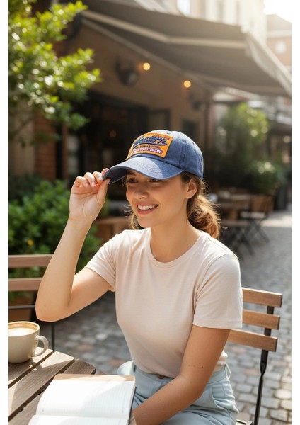 Western Vintage Eskitme Lacivert Kep Şapka fırsatları