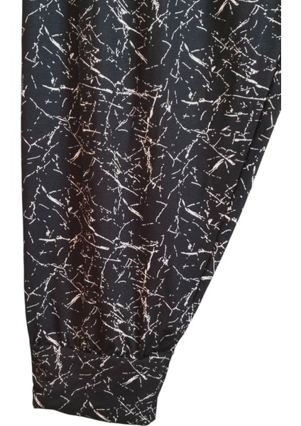 Kadın Bayan Büyük Battal Extra Jumbo Beden Viskon Penye Kumaş 1 Yan Cepli Pantolon Eşofman Altı Pijama Altı 130 Kilograma Kadar Olur Bol Likralı Esneyen Kumaş Bel Lastikli Süs Bagcıklı