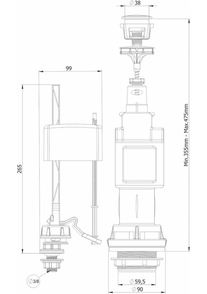 Mega 3008 Basmalı Rezarvuar Iç Takımı fiyatları