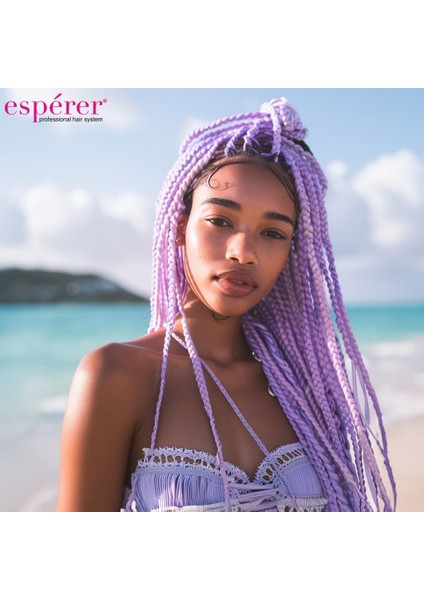 Sentetik Örgülük Saç Esperer 100 Gr. / Lila