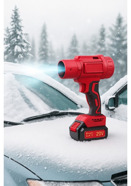 Şarjlı Jet Turbo Motorlu Hava Üfleme Fan Yaprak Üfleme Araba Içi Cam Kurulama Kapı Önü