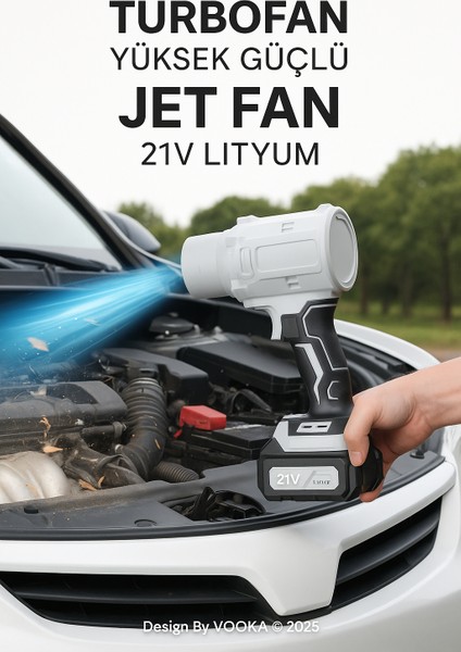 Şarjlı Jet Turbo Motorlu Hava Üfleme Fan Yaprak Üfleme Araba Içi Cam Kurulama Kapı Önü