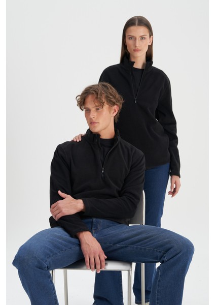 3'lü Paket Tüylenme Yapmayan Standart Fit Bato Yaka Soğuk Geçirmez Sweatshirt Polar indirimleri