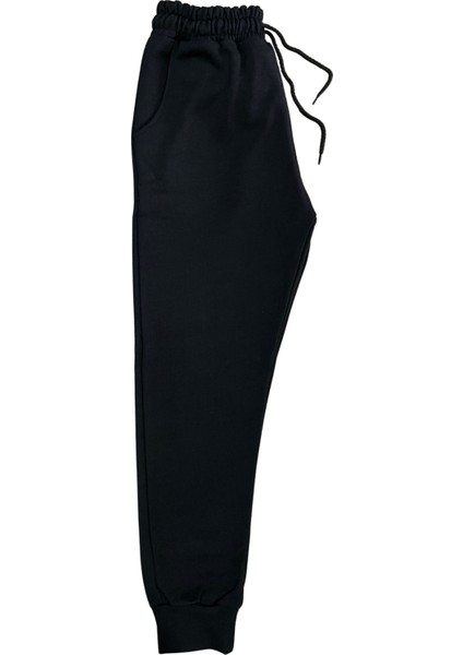 Çocuk Kışlık Pamuklu Eşofman Altı Çift Cepli Siyah fırsatları