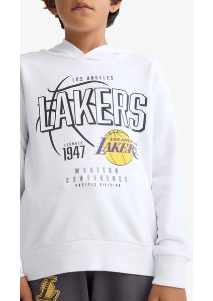 Erkek Çocuk Nba Los Angeles Lakers Regular Fit Kapüşonlu SWEATSHIRT F4085A825AU indirimleri