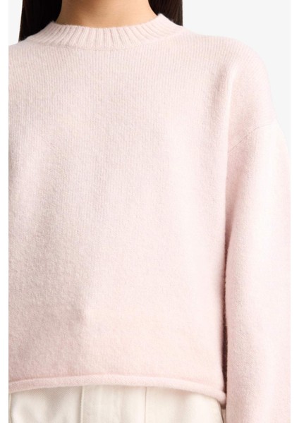 Kız Çocuk Standart Fit Bisiklet Yaka Triko Kazak F0108A825WN indirimleri