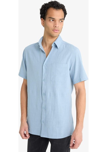 Slim Fit Dar Kesim Polo Yaka Kısa Kollu Gömlek F6343AX25AU modelleri