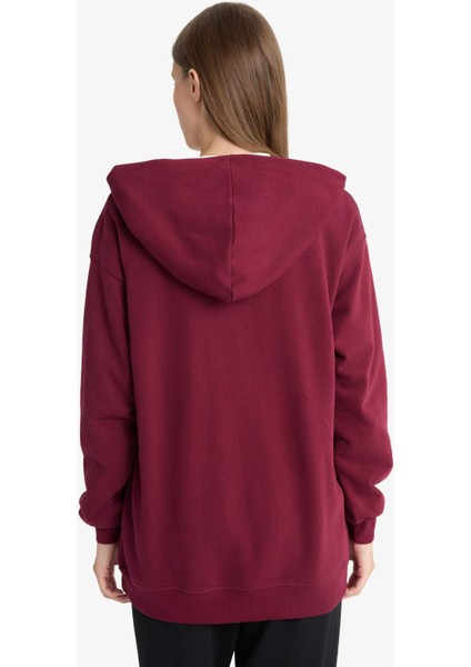 Regular Fit Kapüşonlu İçi Yumuşak Tüylü Kalın Fermuarlı Sweatshirt D1606AX25WN