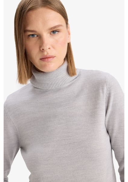 Regular Fit Balıkçı Yaka Kazak H1651AZ25WN fırsatları