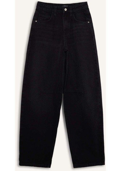 Baggy Fit Yüksek Bel Düz Paça Uzun Jean PANTOLON F2960AX25WN