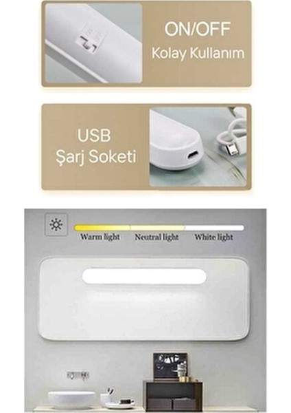 Martı Şarjlı LED Aplik Modern Tasarım İç Mekan Kullanımı için 29 cm Yukarı Aşağı Işık