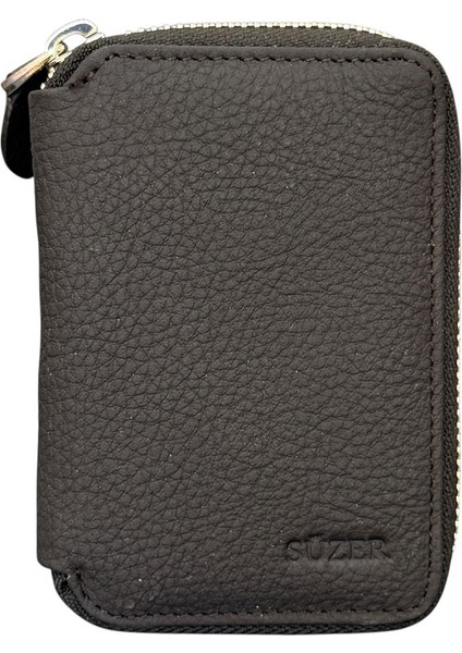 Siyah Hakiki Deri Fermuarlı Mini Boy Unisex Spor Cüzdan - 3035-SIYAH fiyatları