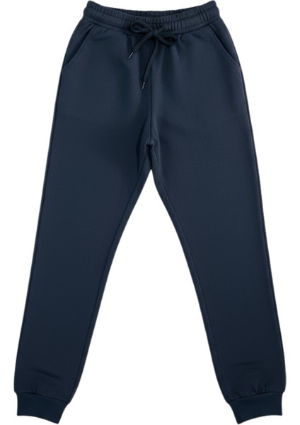 Çocuk Kışlık Pamuklu Eşofman Altı Çift Cepli Siyah