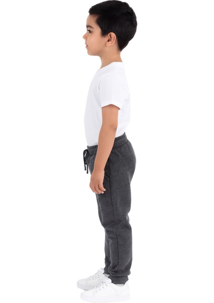 Çocuk Kışlık Pamuklu Eşofman Altı Çift Cepli Siyah modelleri