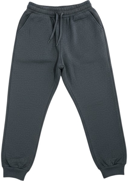 Çocuk Kışlık Pamuklu Eşofman Altı Çift Cepli Siyah