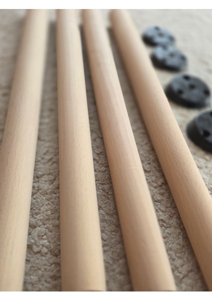 Ahşap Konik Ayak 45 cm 4'lü Açılı Aparatlarla Birlikte Boyasız ve Verniksiz fiyatları