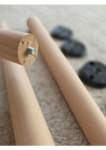 Ahşap Konik Ayak 45 cm 4'lü Açılı Aparatlarla Birlikte Boyasız ve Verniksiz modelleri