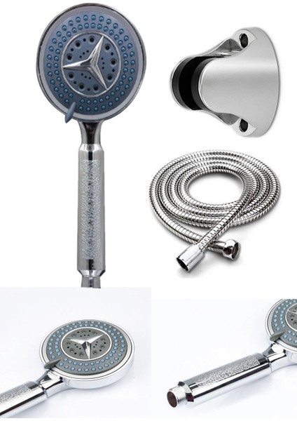 Fonksiyonlu Duş Başlığı Seti Başlık, Hortum ve Mafsal Seti ( Lisinya )