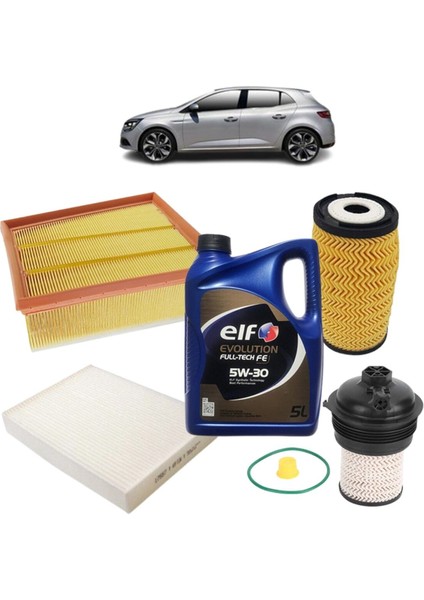 Megane 4 Saloon 1.5 Dci HP90 KW66 K9K656 2016-2025+ELF 5W30 5lt 2025