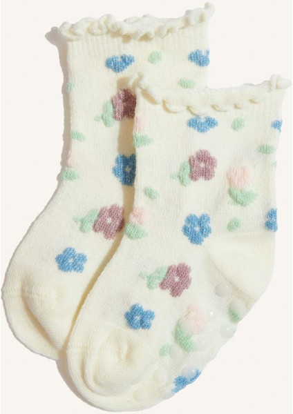 Kız Bebek Kaydırmaz Taban 5'li Pamuklu Uzun Çorap fiyatları