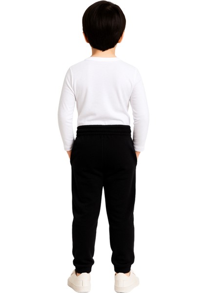 Çocuk Kışlık Pamuklu Eşofman Altı Çift Cepli Siyah indirimleri