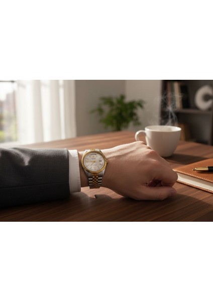 Automatic Day-Date 21 Jewels Paslanmaz Çelik Erkek Kol Saati indirimleri