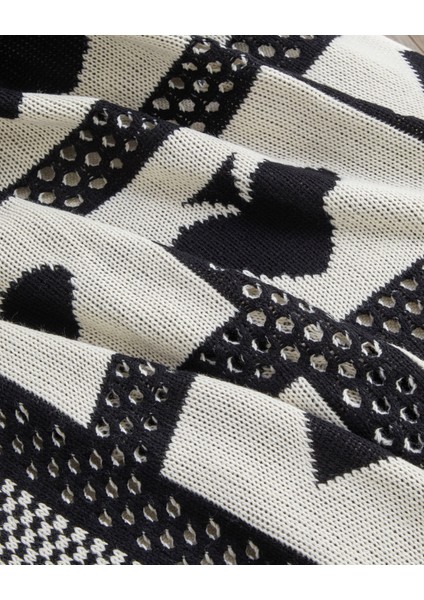 Fun Koltuk Şalı 130X170 cm Siyah - Beyaz modelleri