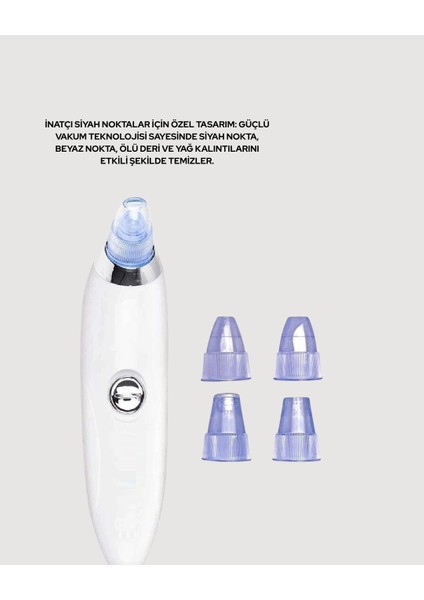 USB Destekli 4 Başlıklı Siyah Nokta Vakum Cihazı – Gözenek Temizleyici ve Cilt Yenileyici Bakım Aleti fiyatları