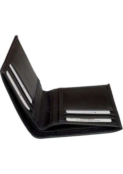Siyah Hakiki Deri Çıkarılabilir Kartlıklı Dikey Model Spor Erkek Cüzdan - 3043-SIYAH fırsatları