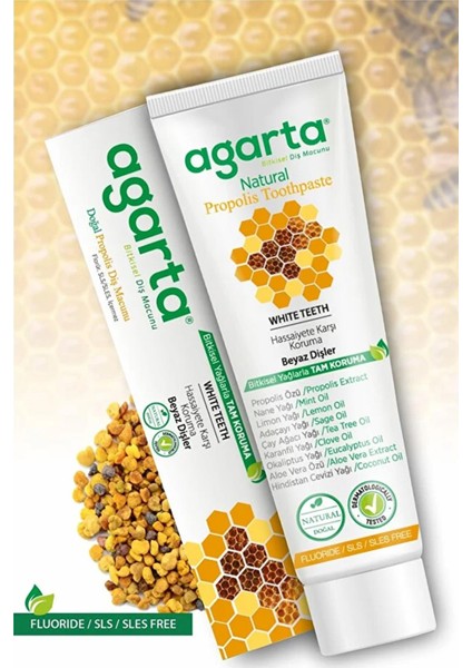 Asfstore Agarta Doğal Propolis Diş Macunu Tüp 100 ml