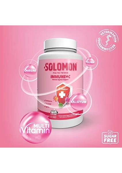 Solomon Immune+C Kedi ve Köpekler Için Bağışıklık Sistemini Destekleyici Tablet fiyatları