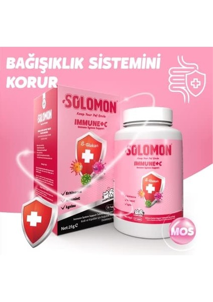Solomon Immune+C Kedi ve Köpekler Için Bağışıklık Sistemini Destekleyici Tablet modelleri