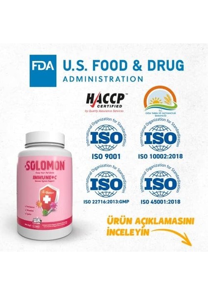 Solomon Immune+C Kedi ve Köpekler Için Bağışıklık Sistemini Destekleyici Tablet fırsatları