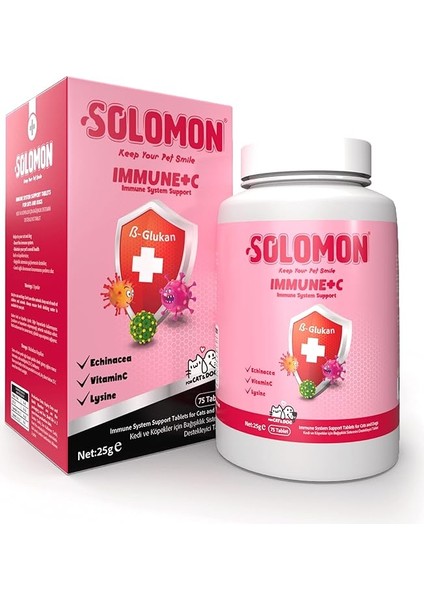 Solomon Immune+C Kedi ve Köpekler Için Bağışıklık Sistemini Destekleyici Tablet indirimleri