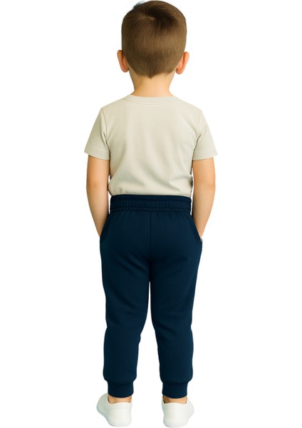 Çocuk Kışlık Pamuklu Eşofman Altı Çift Cepli Siyah indirimleri